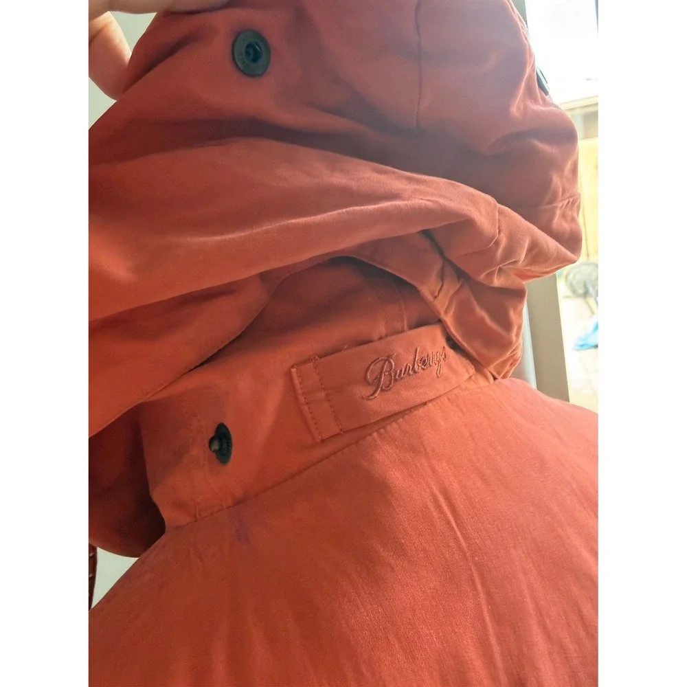 Burberry‎ Cotton Parka Jacket Burnt Orange Hooded Removable Lining Jacket Sz XL - Picture 6 of 16